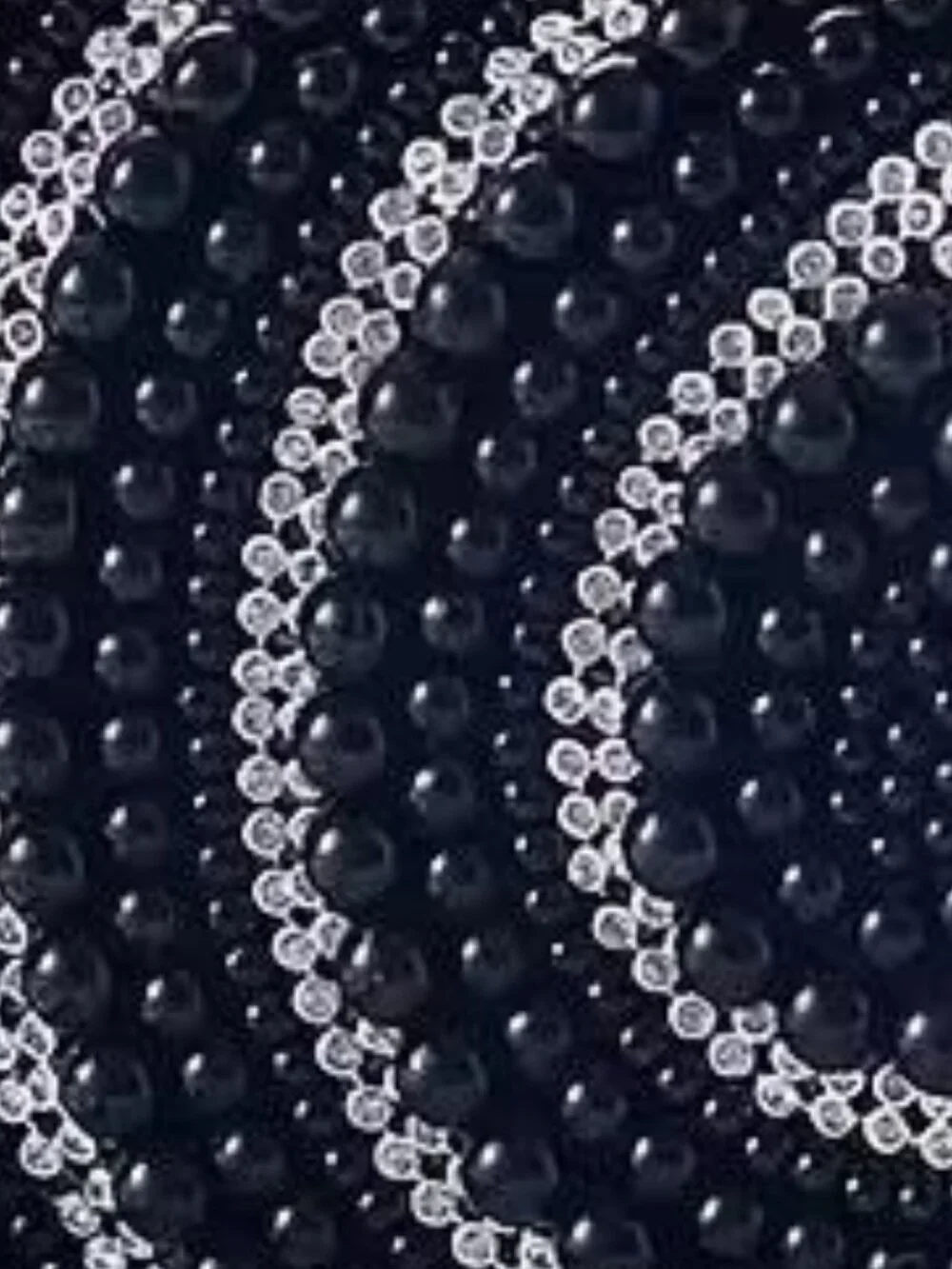 BLACK PEARL GEOMETRIC EVENING BAG